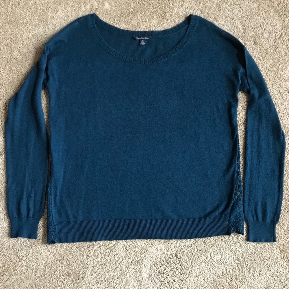 American Eagle Lace Back Sweater